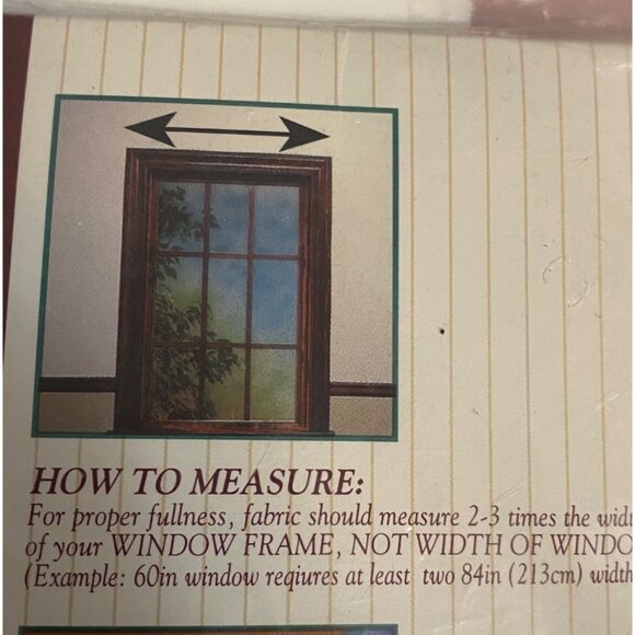 Vtg Grand Manor Blue Blouson Valance 84" W x 15" L Solid Cotton Blend Retro NOS - Picture 7 of 10